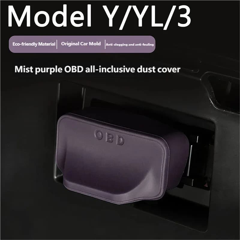 Car OBD Diagnostic Interface Protective Cover Silicone Protective Cover Interior Accessories For Tesla Model YL/Y/3