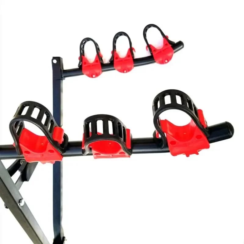 3 Bikes Mount Cycle Carrier V Type Trailer Rack Hitch Vertical Bicycle Holder for Car Truck SUV