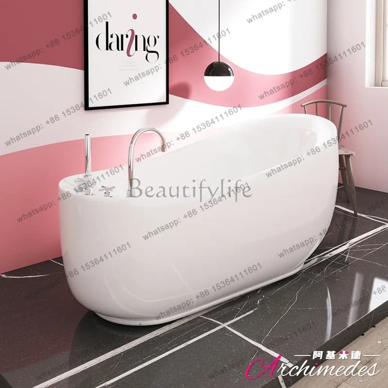 Independent double-layer acrylic docking bathtub, large space single bathtub AJ-6019