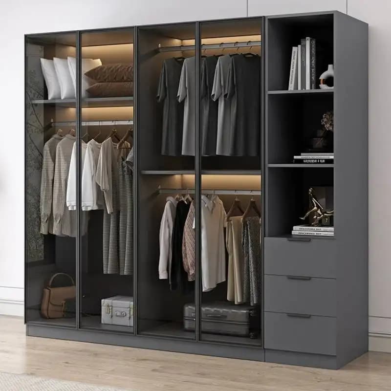 Customized Adults Wardrobes Locker Decoration Storage Clothes Wardrobes Shelves Living Room Mueble Organizador Furniture Home