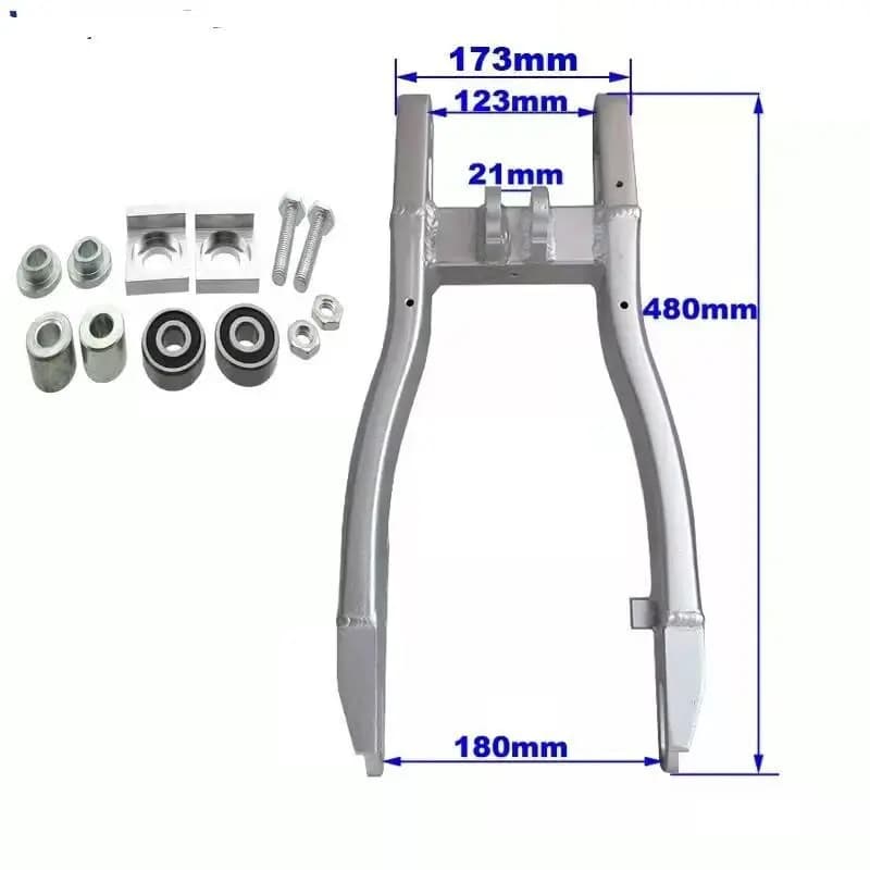 Off-road motorcycle mountain aluminum alloy rear flat fork CRF50 TTR ZRF12 inch 14 inch flat fork modification accessories