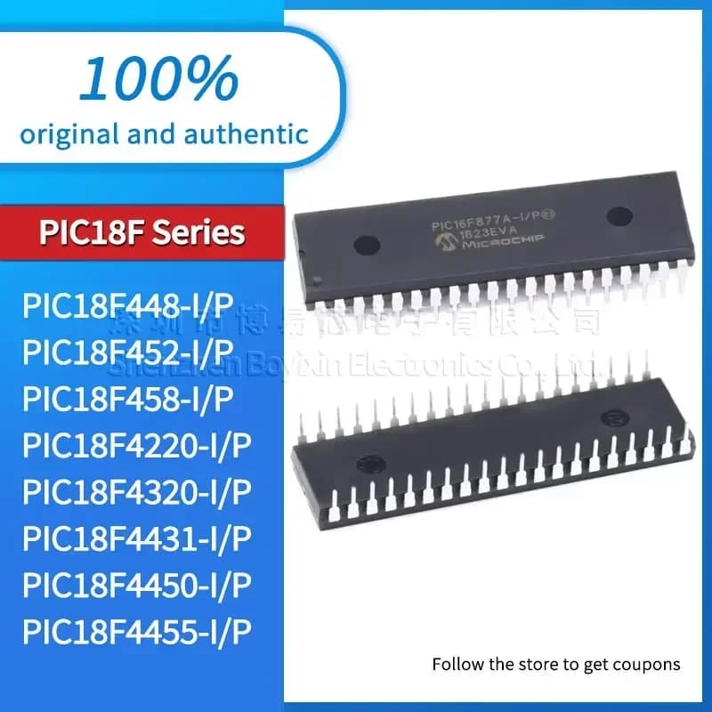 PIC18F452 PIC18F458 PIC18F4220 PIC18F4320 PIC18F4450 PIC18F4431 PIC18F4455 PIC18F448-I/P New version