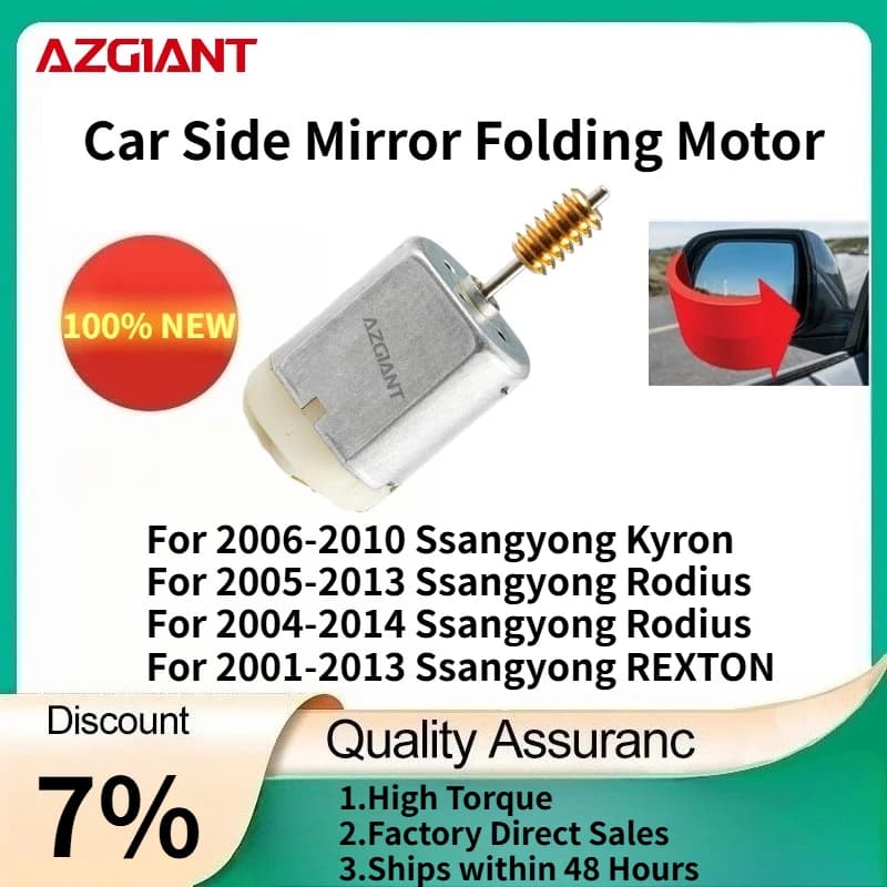 For Ssangyong Kyron 2006-2010/Rodius 2005-2013/Rodius 2004-2014 AZGIANT Car Side Mirror Folding Motor New replacement parts OEM
