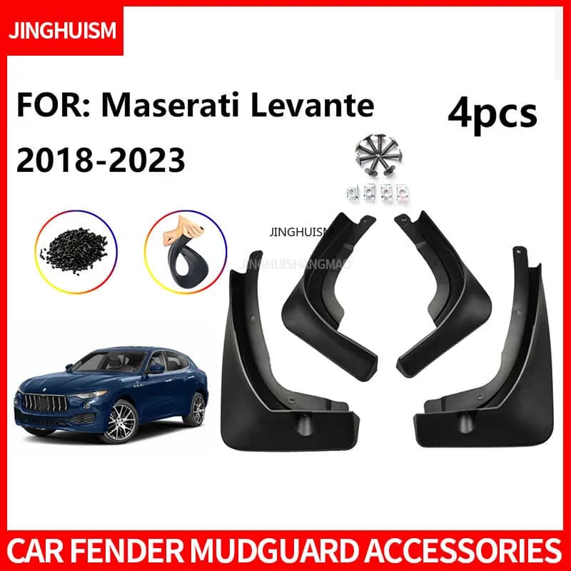 Mudguards FOR Maserati Levante 2018-2023 Car Mud Flaps Splash Guards ABS Black Exterior Modification Accessory Anti Mud Sand