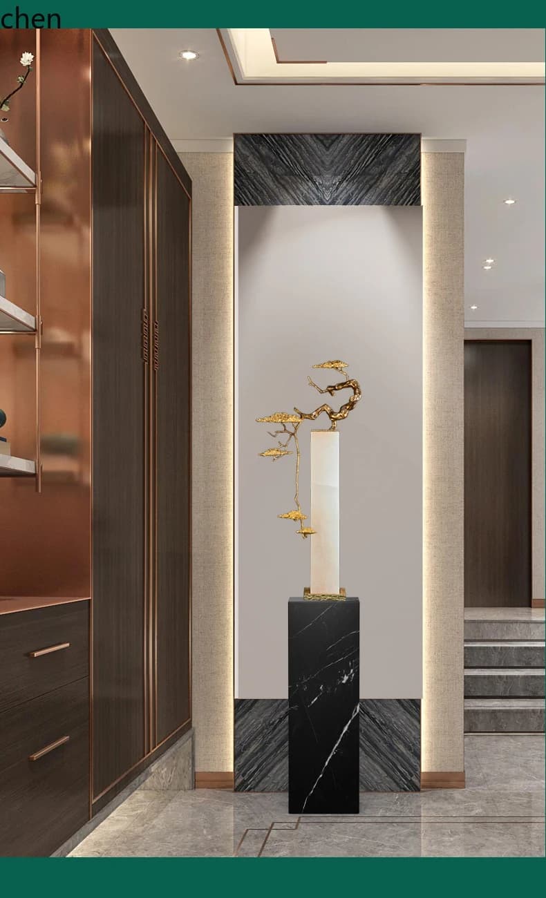 ZML Welcoming Pine Entrance Decoration Living Room Niche High-end Wealth-Attracting Housewarming New Home Opening Gift