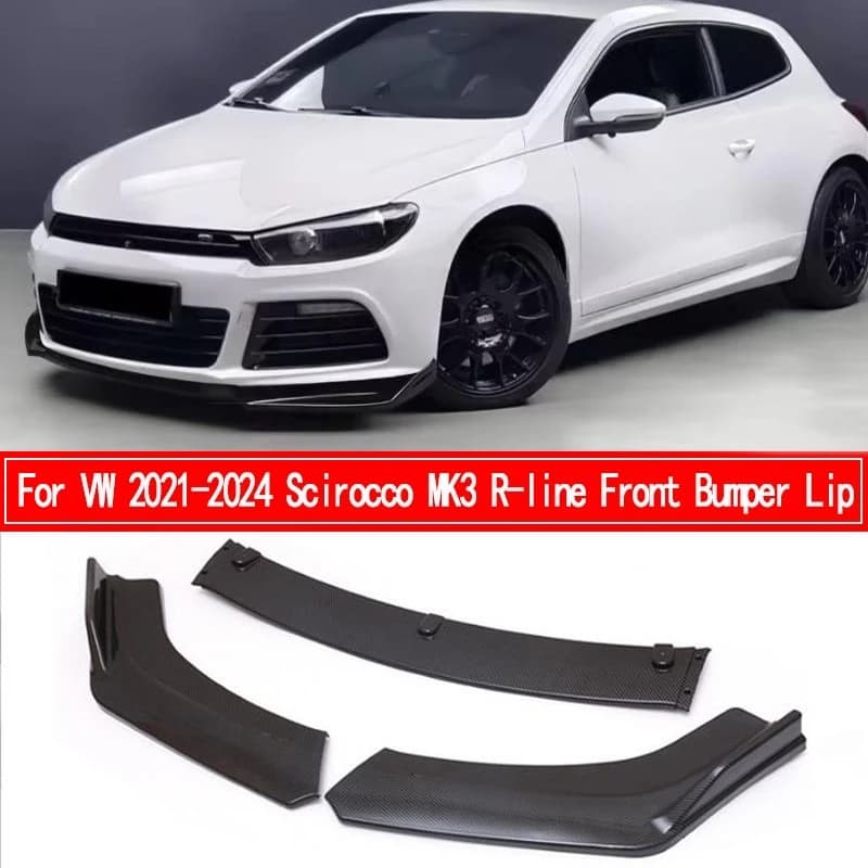For VW Scirocco MK3 R-line 2010 2011 2012 2013 2014 Front Bumper Lip Spoiler Splitter Diffuser Scirocco III R-Line Only Bodykits