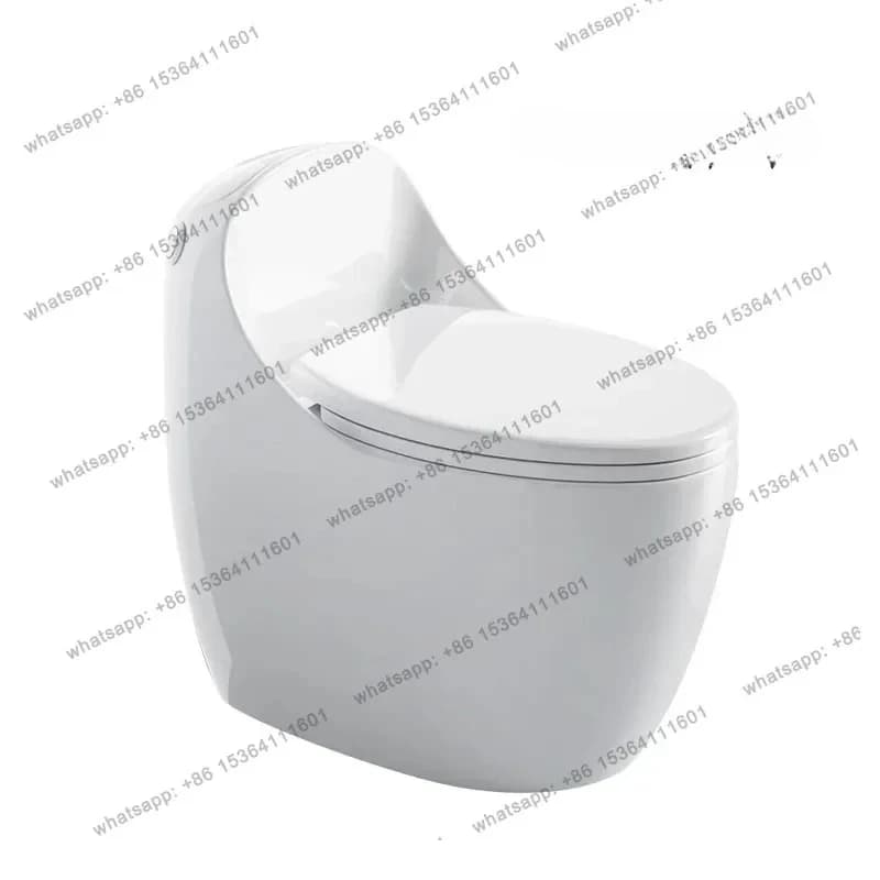 Household toilet toilet bathroom large diameter silent water-saving ceramic splash-proof siphon toilet