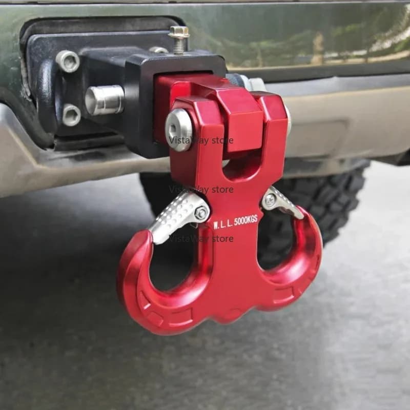 11000lbs 5000KGS 7075 aluminum forged sheep horn trailer hook 5cmx5cm Square mouthed tube arm trailer hitch for car  accessories