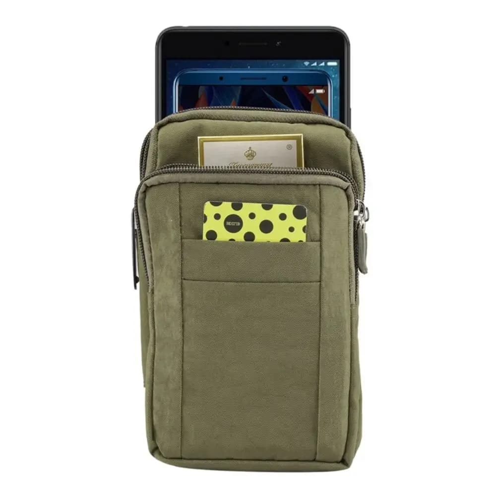 Waist Belt Outdoor Phone Pouch Crossbody Shoulder Carrying Case Cell Phone Holder Storage Bag Nylon Smartphone Bag