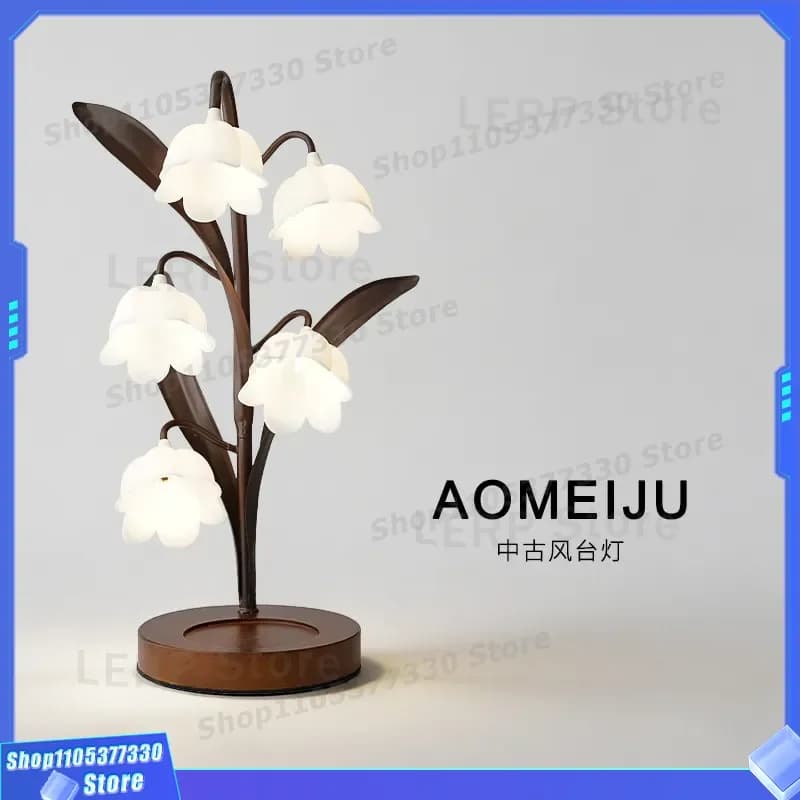 French Tulip Desk Lamp Romantic Warm Bedside Light Creative Home Atmosphere Night Light for Master Bedroom Decor New Arrival