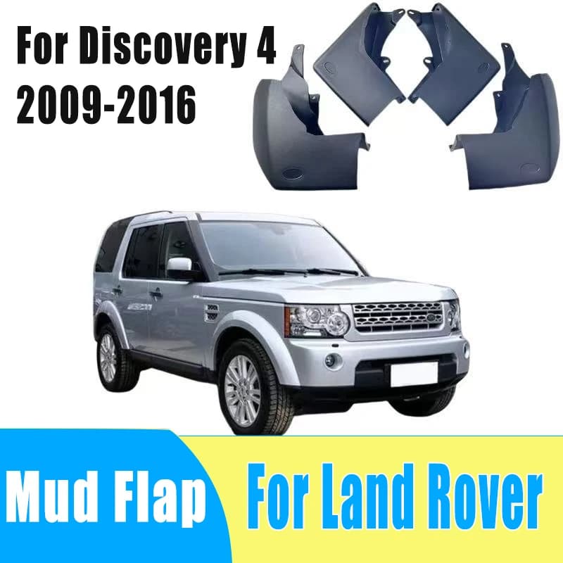 4pcs Auto Mudguard Waterproof Prevent Mud Splashing Car Mud Flap Fender Trim Accessory For Land Rover Discovery 4 LR4 2009-2016