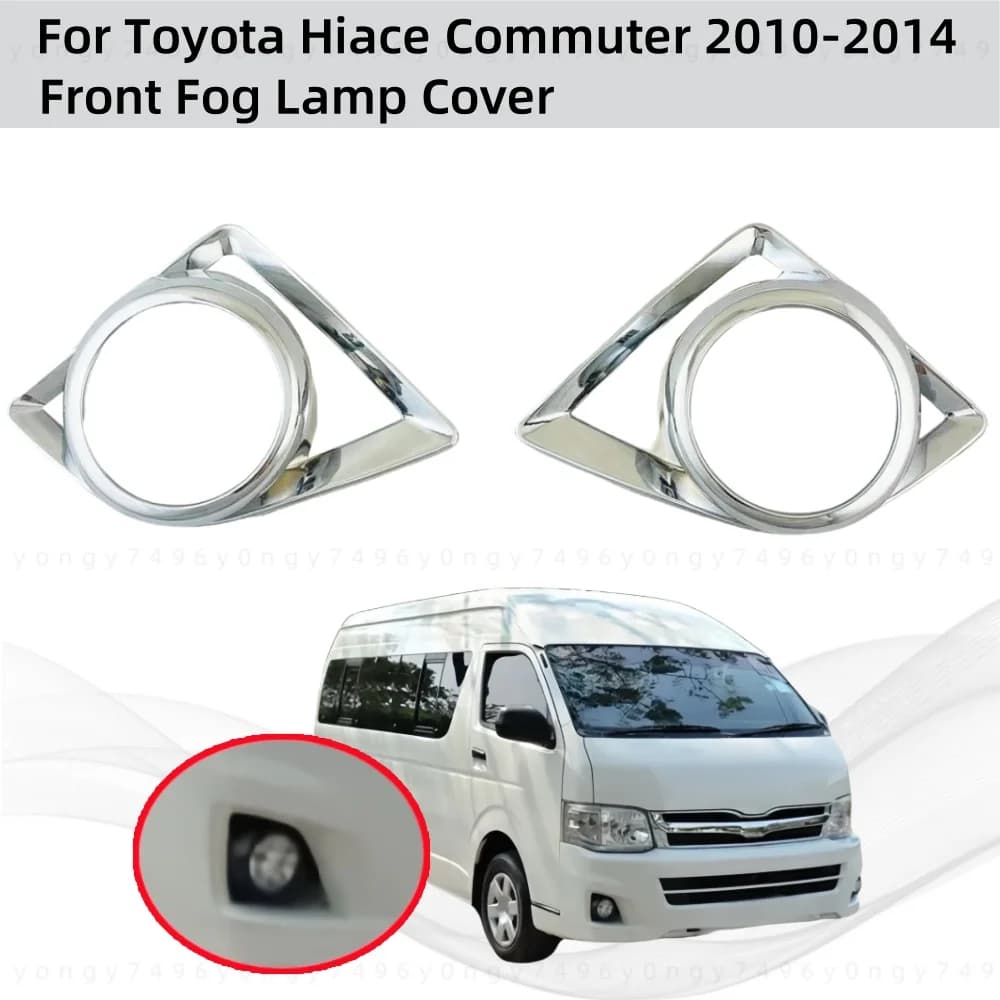 Car ABS Chrome Accessories Plated Front Fog Lamp Cover Trim Paste Style For Toyota Hiace Commuter 2010 2011 2012 2013 2014
