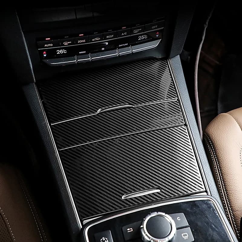 Stainless Steel Center Console Storage Box Panel Decoration Cover Trim For Mercedes Benz E Class Coupe W207 2014-2016