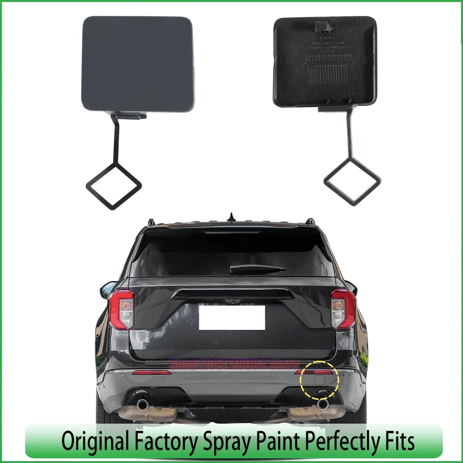 For Ford Explorer Rear Tow Hook Cover Premium Accessory For All Models 2020-2023 Complete Kit Parts 74253KX LB5Z17K922AA