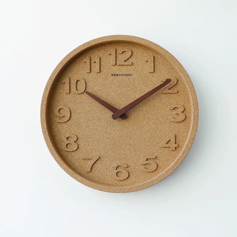 Simple Wood Modern Wall Clocks 30CM Solid Wood Pointer Creative Living Room Wall Clocks Home Decoration Bedroom Gift Wall Watch