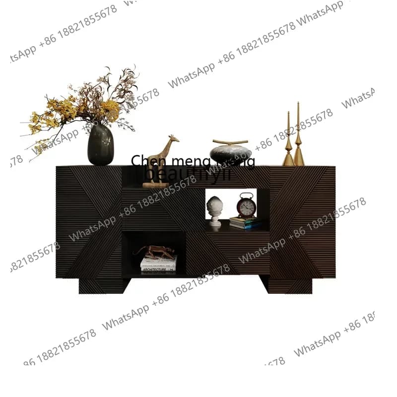 cc182minimalist light luxury dining side cabinet entry porch cabinet partition living room post-modern walnut storage side cabin