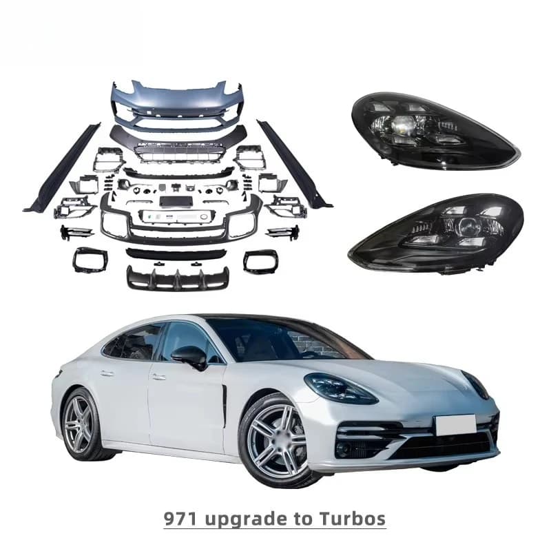 [1979] Car Bodykit 2018 2017 2022 2023 971 Front and Rear Bumper Upgrade to Turbo S Body Kit for Porsche Panamera 971