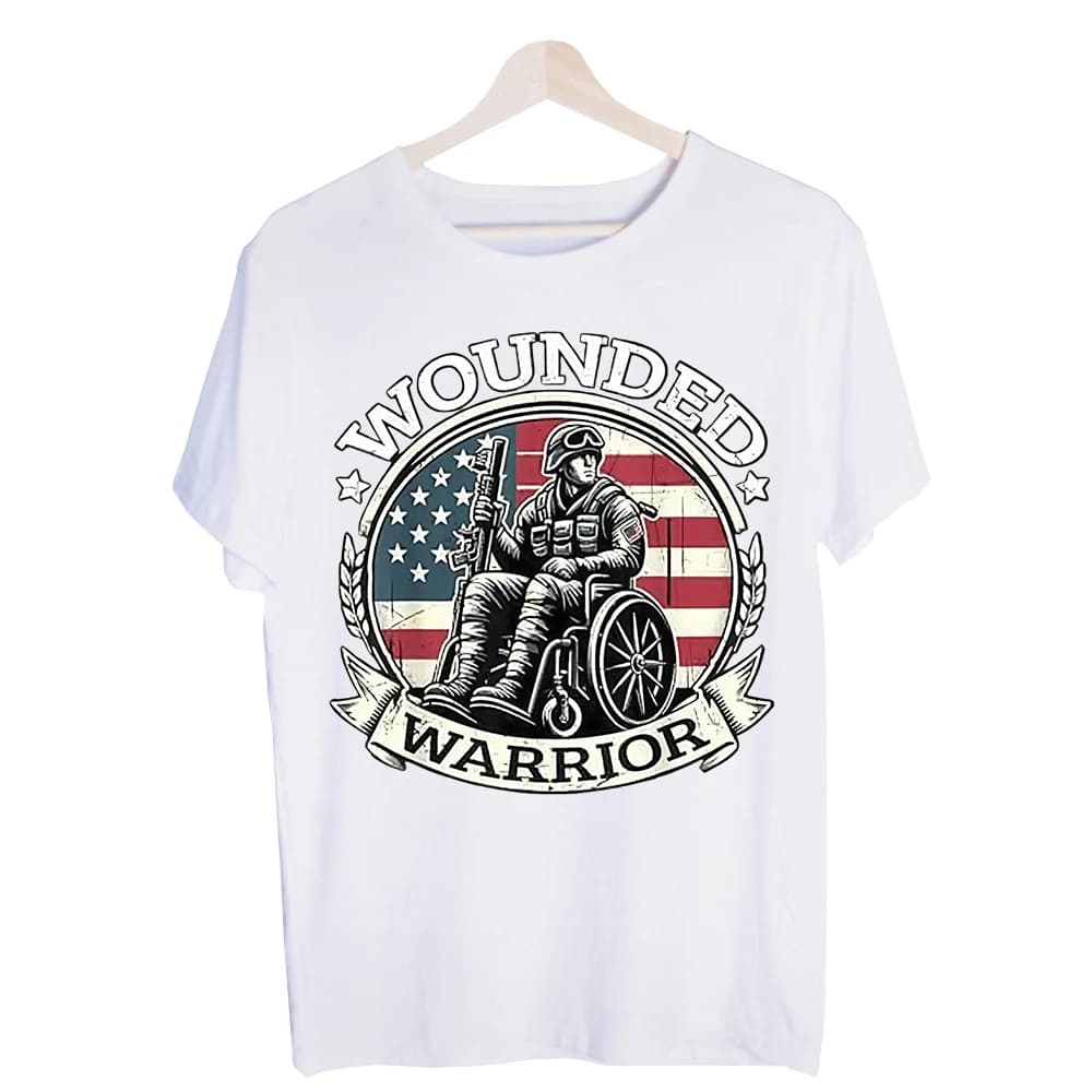 Men's Patriotic Military Graphic Tee, Short Sleeve Crew Neck T-Shirt for Casual Everyday Wear