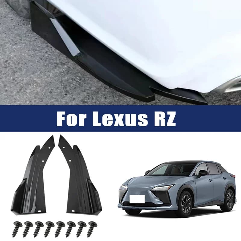 Car Rear Bumper Spoiler Lip Carbon Fiber Wing Trim Protection Anti-crash Diffuser Side Skirt Wrap Angle Splitter For Lexus RZ