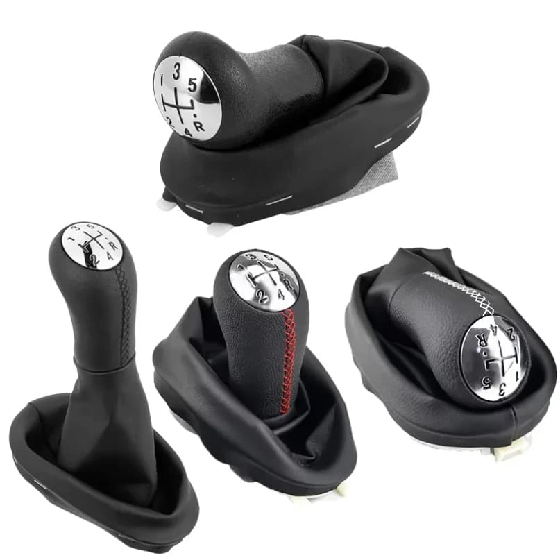 Funda  palanca  cambios  cuero  5 velocidas para Renault Clio 2 II Megane 2 II Kangoo, accesorios interiores para coch