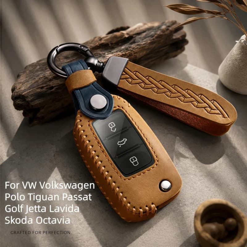 Car Key Case Car Key for VW Volkswagen Polo Tiguan Passat Golf Jetta Lavida Skoda Octavia Full Car Key Cover Protection Bag