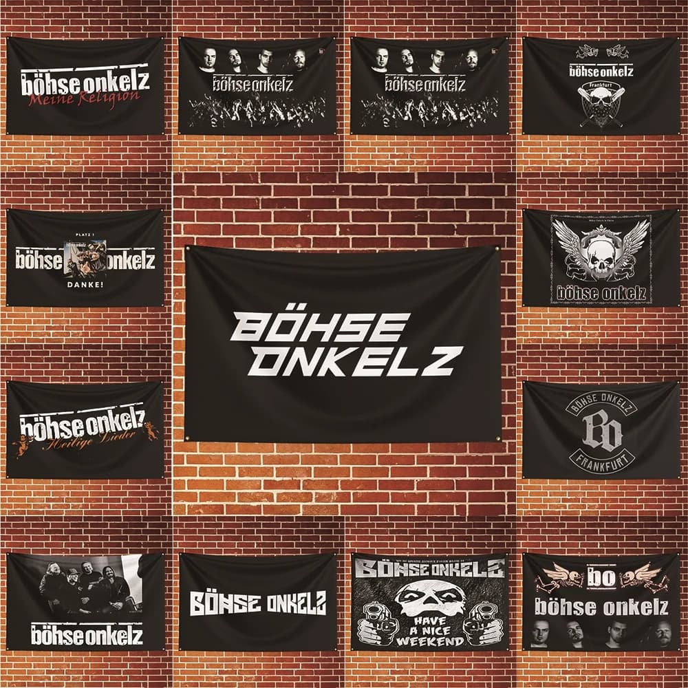 Bohse Onkelz Music Flag Banner For Fan Cave Watch Party Tailgate Gathering Indoor Outdoor Backyard Home Festival Ornament Supply