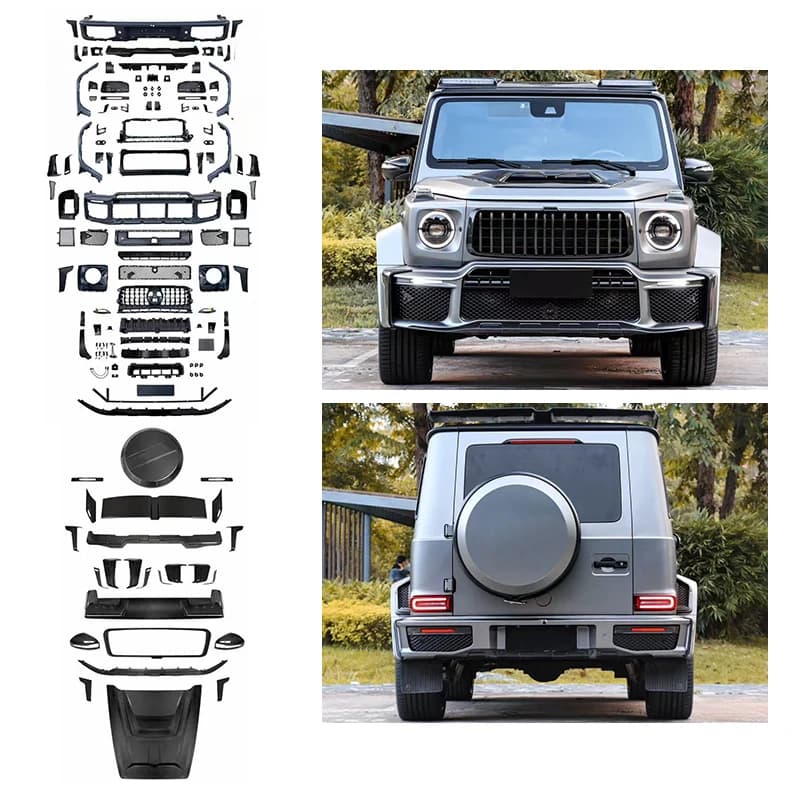 High Quality 2025 G63 Style Body Kit Front Rear Bumper Headlights Upgrade Fit For G Class W465 Tuning Parts