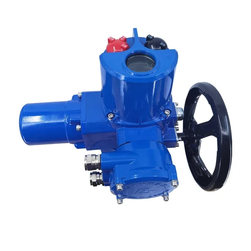 Electric ball valve actuator machinery for industrial fluid control