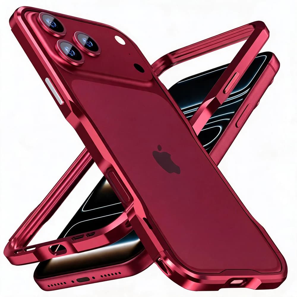 Lightweight Aluminum Metal Frame for iphone 18 Pro Max Case 17 Pro Metal Bumper Shockproof Cover Shell Funda Coque with Lens