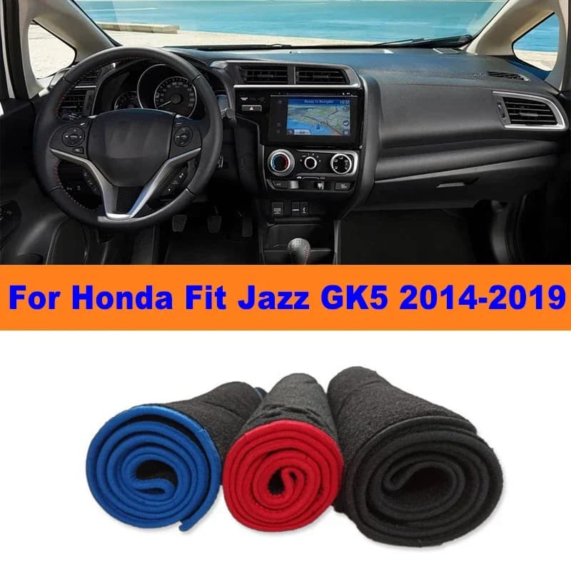 Anti-Glare Dashboard Cover Dash Mat Non-Slip Sun Shade Pad Interior Protector For Honda Fit Jazz GK5 2014-2019 Car Accessories