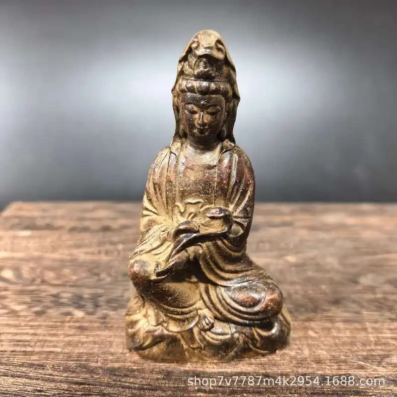 Brass Craftwork Ruyi Guanyin Home Decorative Ornament