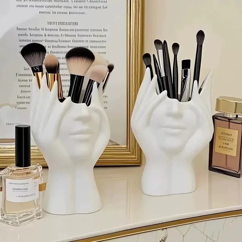 Resin Boho Feminist Decoration Body Vase Head Vase Vintage Makeup Brush Holder Makeup Organizer Idealized for Home Decor