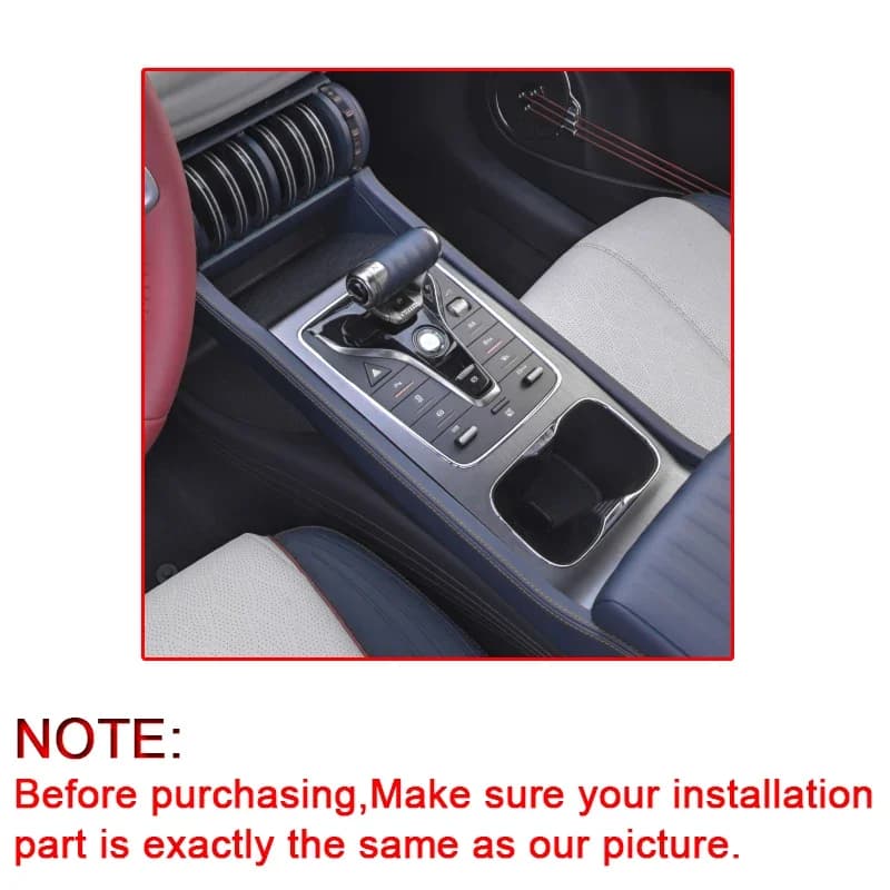 Car Interior Sticker For BYD ATTO 3 YUAN PLUS 2022 2023 2024 Car Gear Panel Sticker Gear Box Protective Film Carbon Fiber Black