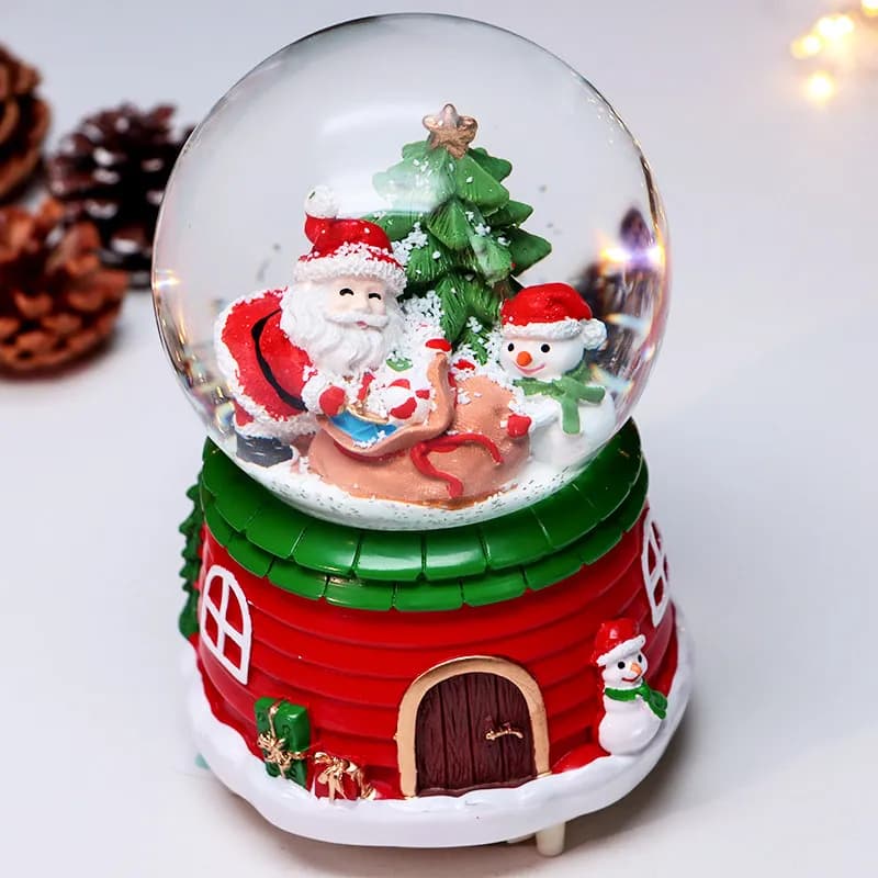 NEW Christmas Tree Atmosphere Decoration Ornament Crystal Ball Music Box Exquisite Christma Holiday Gift Home Accessories