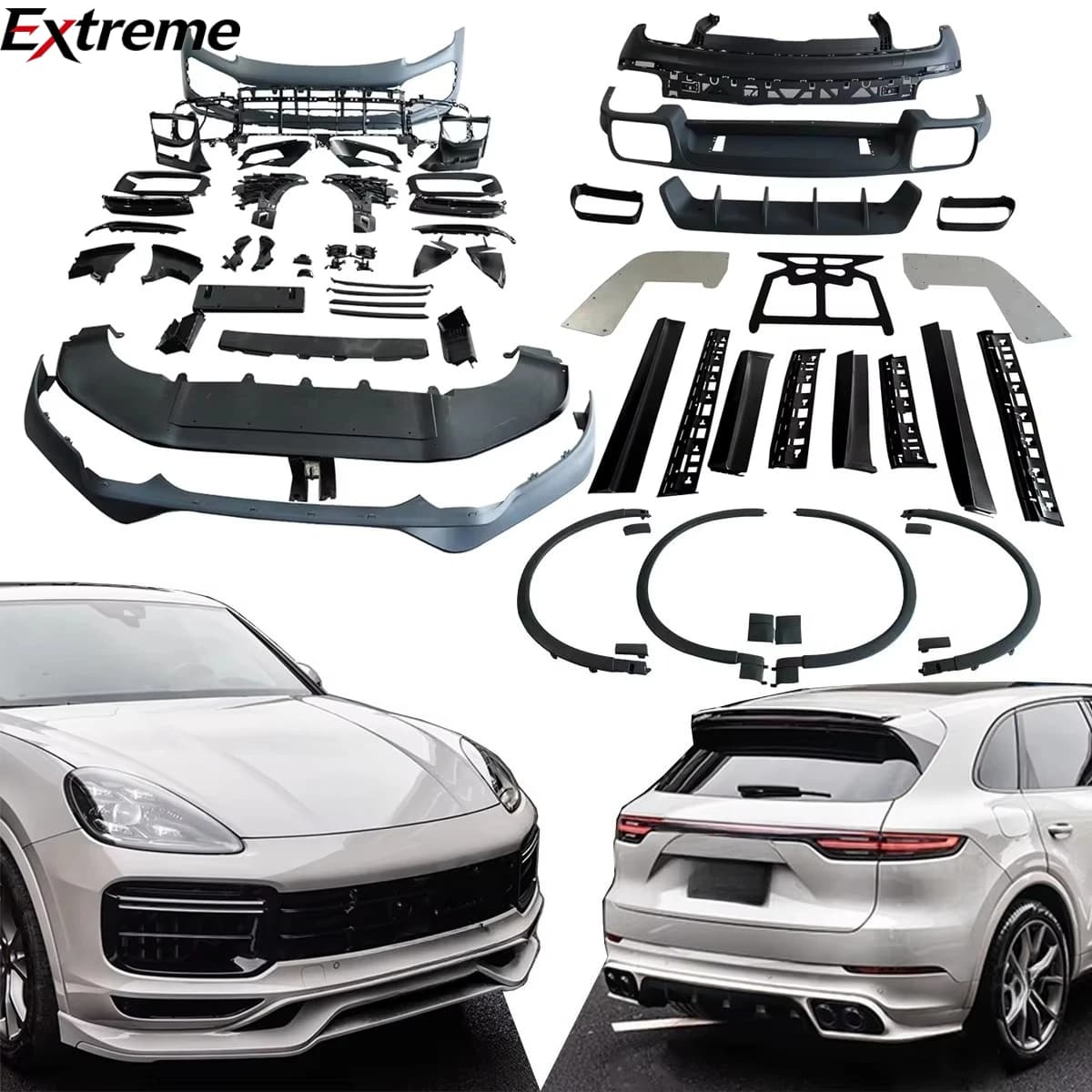 Perfect Fitment Bumpers Body Kit Use for Porsche Cayenne 9Y0.1 2018-2023 Change to Turbos Appearance Include Tkt Parts.