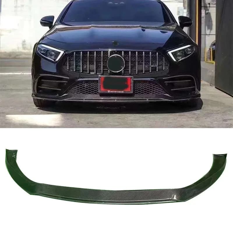 BS Style Carbon Fiber Front Bumper Lip for Mercedes Benz C257 CLS350 CLS53 AMG 2019+