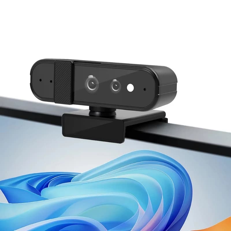 Webcam with ENC microphone and protective cover for PC/laptop/desktop