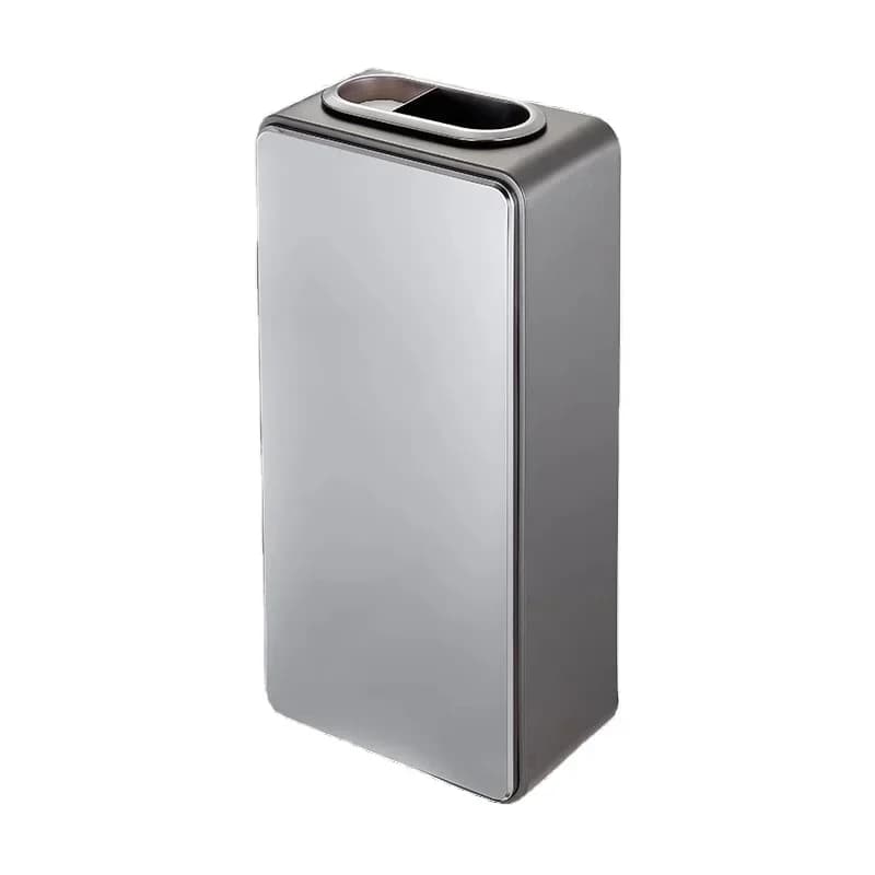 304 stainless steel trash can household living room toilet bathroom kitchen large hotel office
