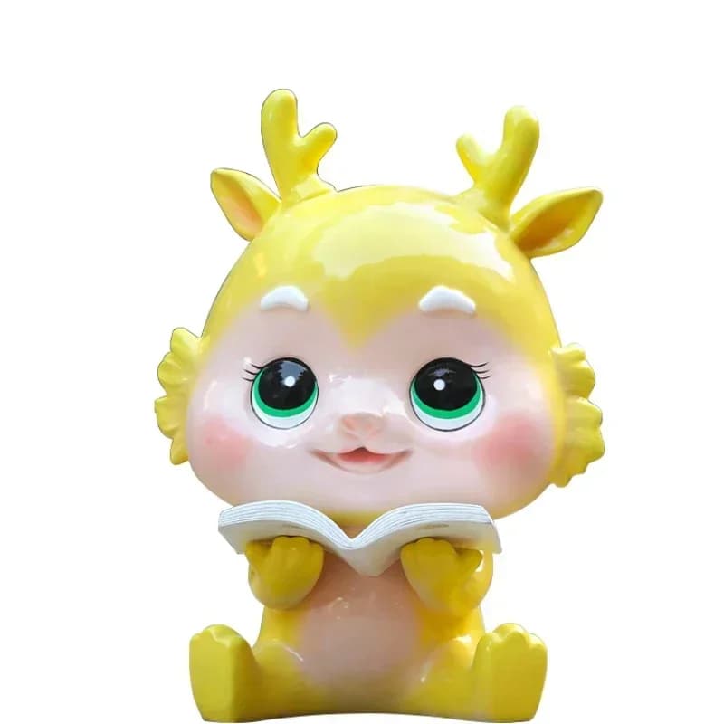 Sculpture FRP mascot large-scale sales department shopping mall Mei Chenlong Lunar New Year Zodiac decoration Hot sales