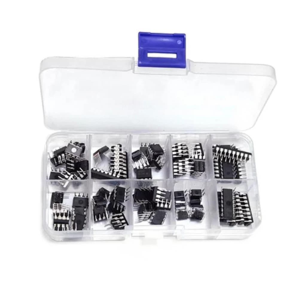 85PCS/Box Integrated Circuit Chip Kit 10 Value IC Chip NE555 LM324 LM393 UA741 ULN2803 LM358 LM386 NE5532 ULN2003 PC817 Kit