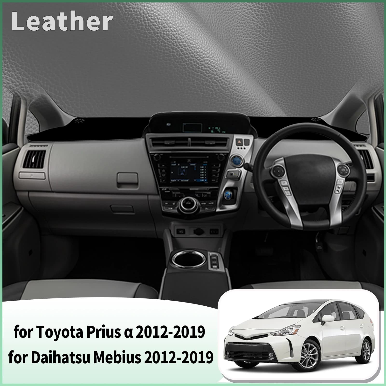for Toyota Prius α 2012-2019 Daihatsu Mebius Dash Mat Dashboard Cover Dashmat Universal Anti-Reflection Heat Insulation Sun