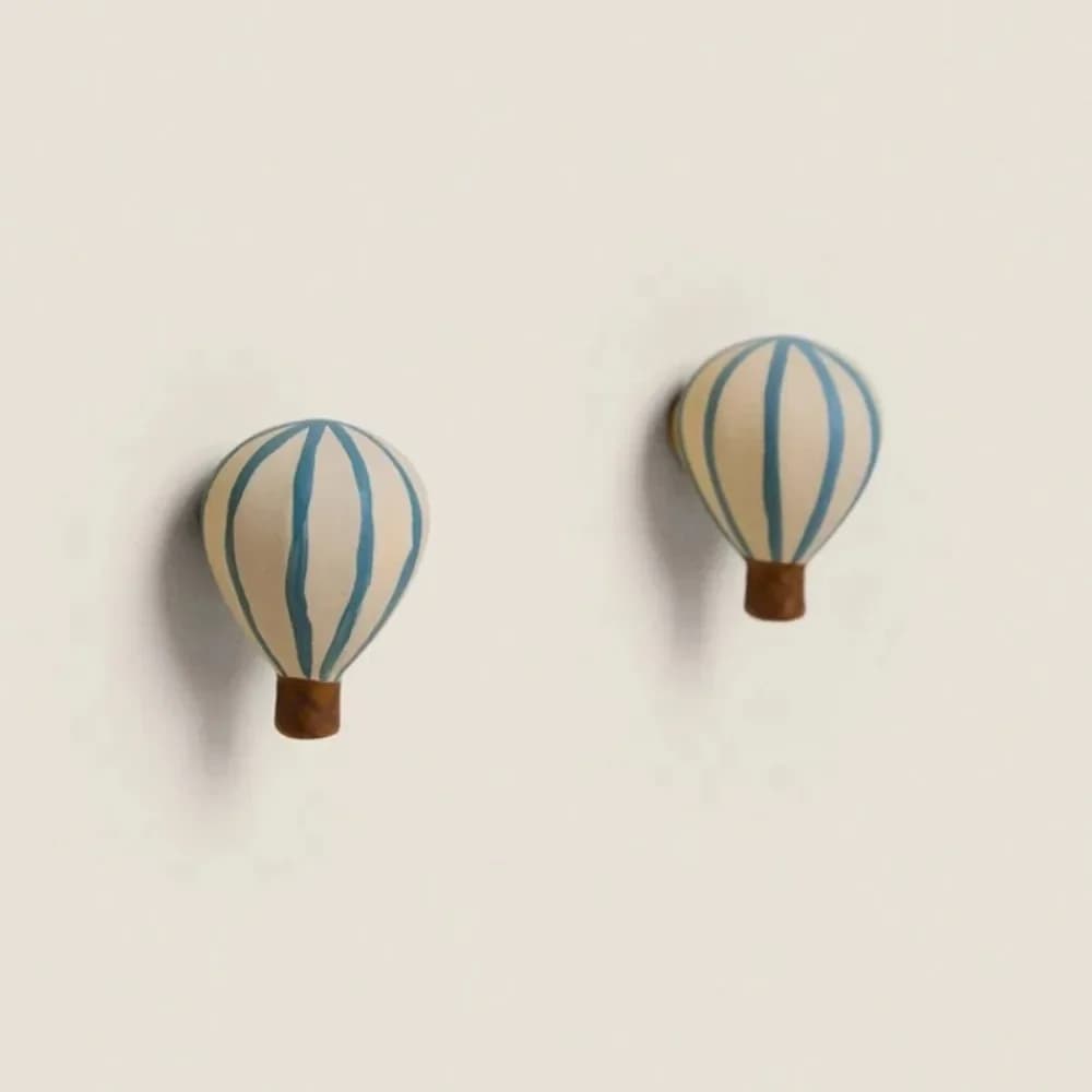 2pcs European Creative Balloon Ceramic Wall Hanging Cabinet Door Handle Bedroom Bathroom Cabinet Door Handle Home Decoration