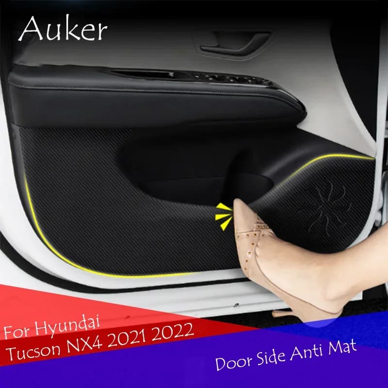 Car Door Anti-dirty Anti-kick Mat Pad Cushion Sticker Garnish Decoration Car-styling For Hyundai Tucson 2021-2025 Accessories