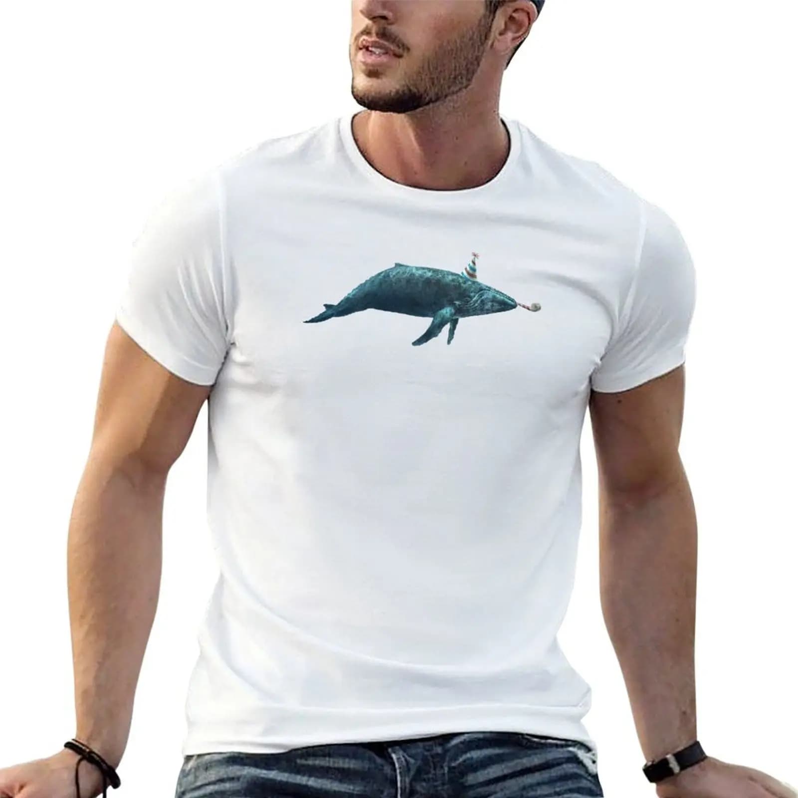 Party Whale T-Shirt graphic shirts basketball graphic tees cotton t shirt men