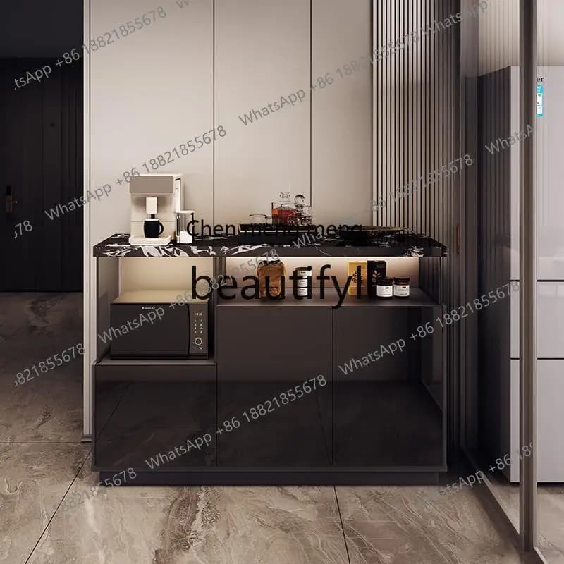 Dining room wall locker, living room storage cabinet, tea side cabinet, rock slab coffee machine placement table