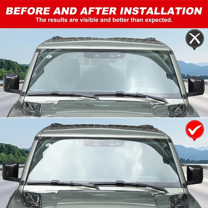 For Land Rover Defender 90 110 130 2020-2025 Matte Black Car Front Glass A-pillar Noise Reduction Sealing Strip Car Accessories