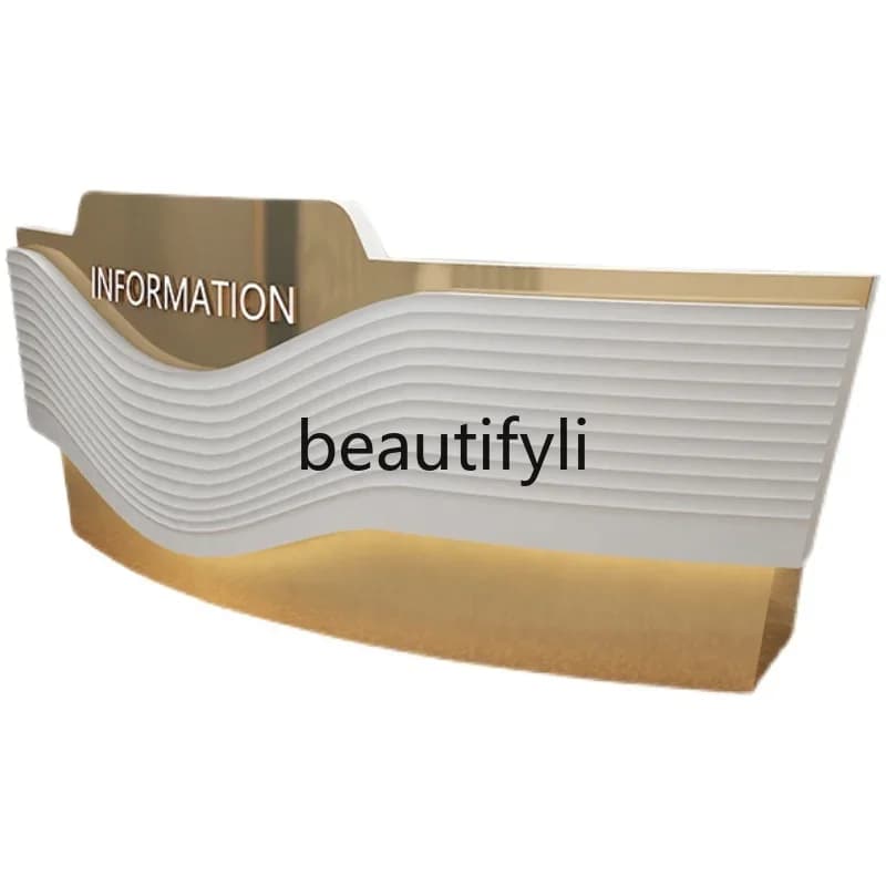Bar checkout page Simple modern clothing store Barber shop Light luxury front desk Reception desk
