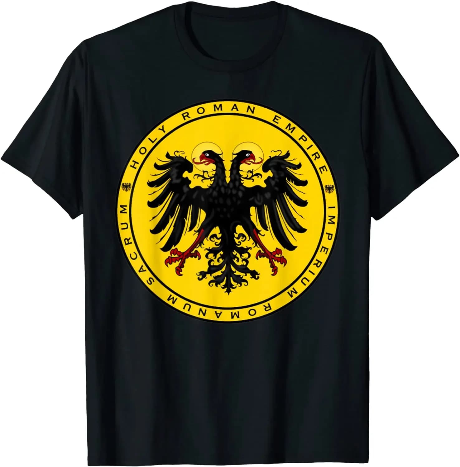 Coats of Arms of The Holy Roman Empire Double-headed Eagle T-Shirt Short Sleeve Casual 100% Cotton O-Neck Summer Tees