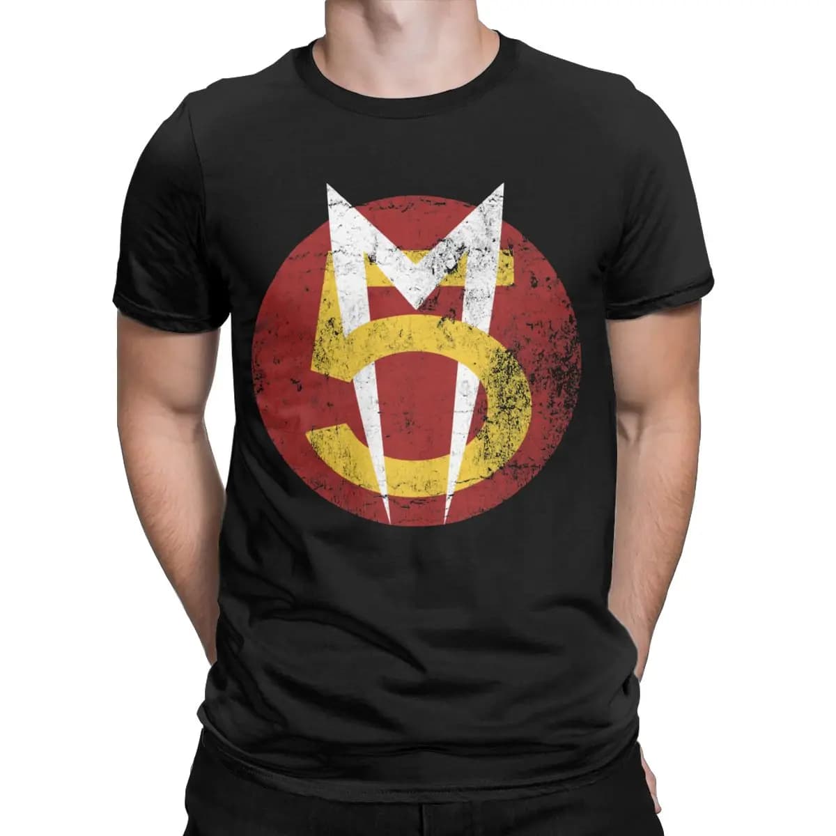 Vintage Mach Five Speed Racer Mach 5 Anime Mach Go Go Go Go Speedy Manga t shirt for men 100% Cotton T Shirt Gift Idea Clothes