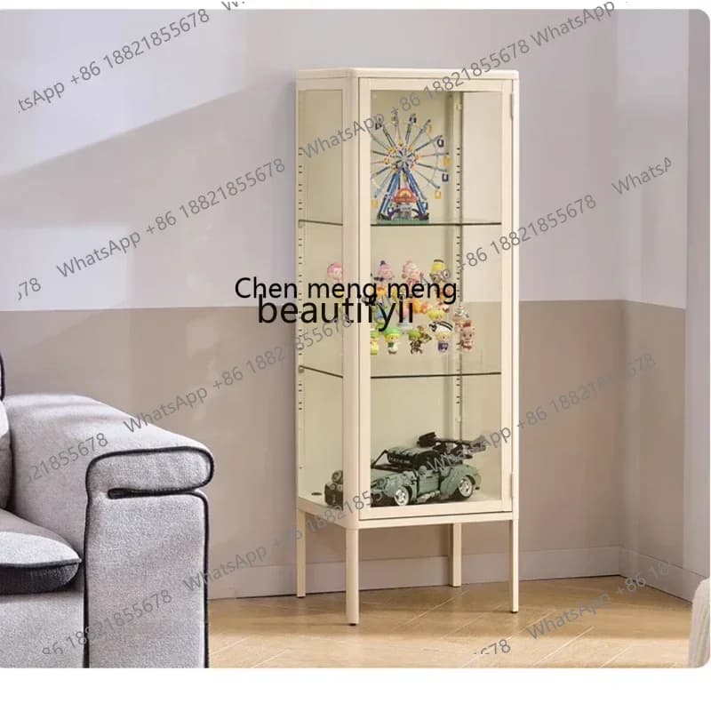 xx1Display cabinet 1.9 meters heightened version toy ornament display cabinet building block storage glass cabinet